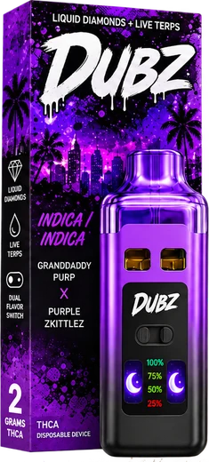 Dubz Indica / Indica Granddaddy Purp x Purple Zkittlez